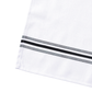 18"x22" Black Stripe Bistro Spun Polyester Napkins 5pc/pk hemmed edge finish 