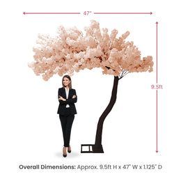 9.5ft Blush Cherry Blossom Tree Backdrop Frame Stand
