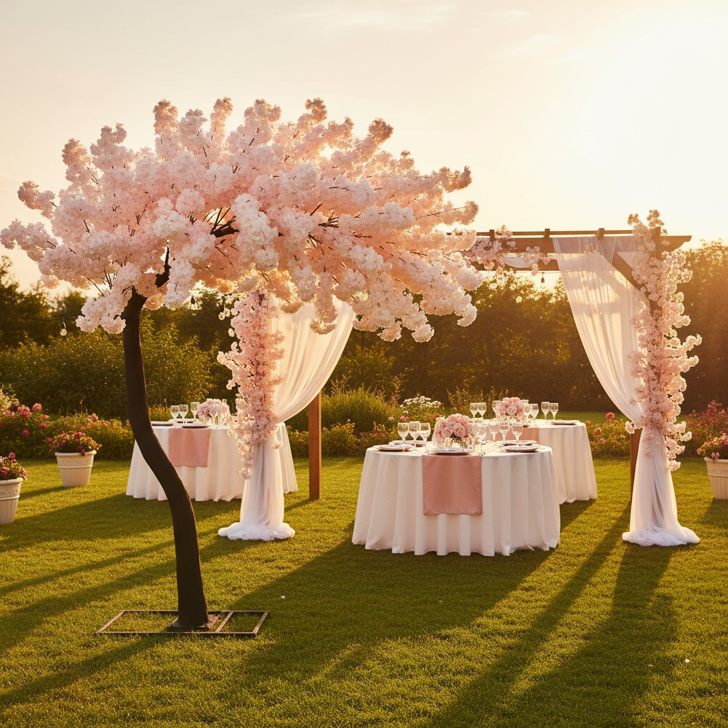 9.5ft Cherry Blossom Tree Backdrop Frame Stand - Blush