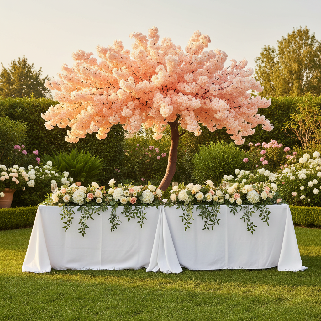 9.5ft Cherry Blossom Tree Backdrop Frame Stand - Peach