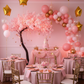 disney princess themed birthday party with 9.5ft Cherry Blossom Tree Backdrop Frame Stand - Pink