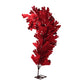 one arch of the 9.5ft Heart Shaped Cherry Blossom Wedding Arch Backdrop (2pc/set) Red