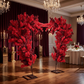 9.5ft Heart Shaped Cherry Blossom Wedding Arch Backdrop (2pc/set) Red wedding 