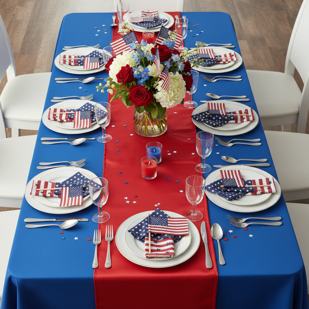90"x132" Rectangular Oblong Premium Polyester Tablecloth - Royal Blue.