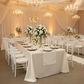 90"x156" Rectangular Satin Tablecloth - Ivory.