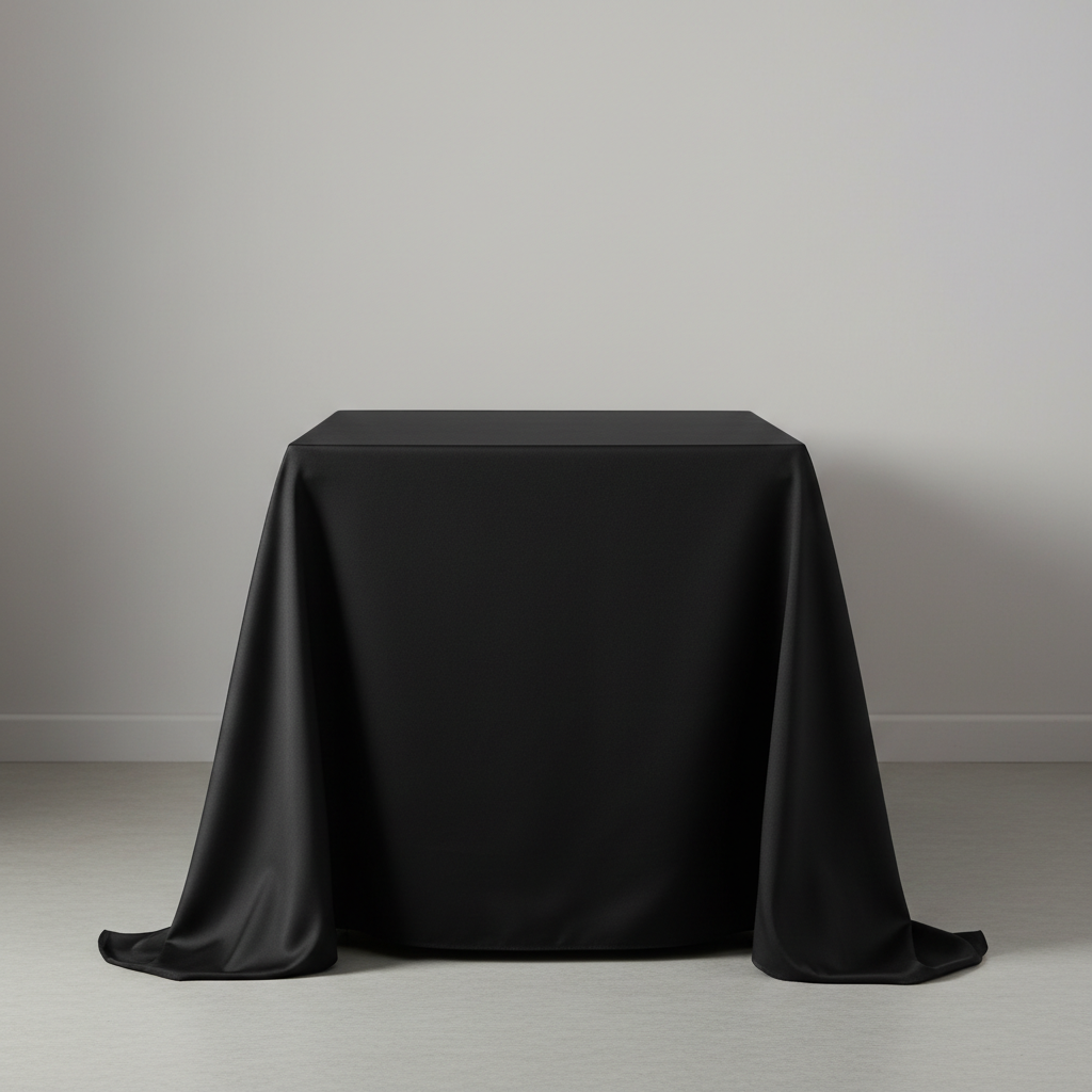 90"x108" Rectangular Oblong Premium Polyester Tablecloth - Black