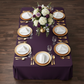 90"x132" Rectangular Oblong Premium Polyester Tablecloth - Eggplant/Plum | charger plate | dinner plate | wine goblet | napkin |