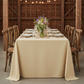 90"x132" Rectangular Oblong Premium Polyester Tablecloth - Nude | chairs | napkin | dinner plate |