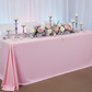 bridal shower with 90"x132" Rectangular Oblong Premium Polyester Tablecloth - Pink
