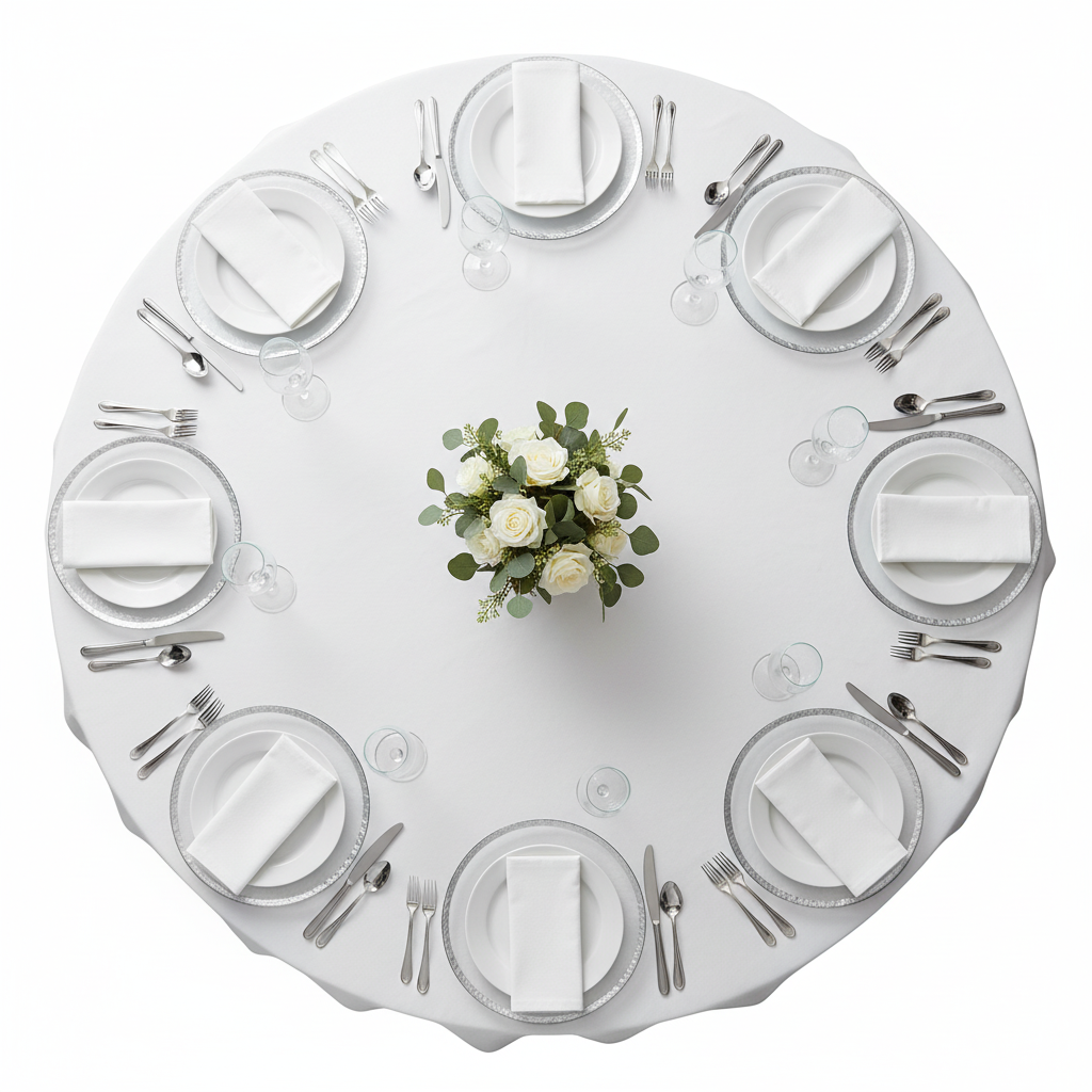 top view of Alpine Glass Charger Plate - Silver trim