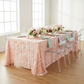 90"x156" Petal Circle Taffeta Rectangular Tablecloth - Blush/Rose Gold