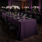 corporate gala with 90"x156" Rectangular Oblong Premium Polyester Tablecloth - Eggplant/Plum