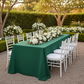 90"x156" Rectangular Oblong Premium Polyester Tablecloth - Forest Green