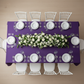 90"x156" Rectangular Oblong Premium Polyester Tablecloth - Purple | charger plate | wine goblet | flower premade runner |