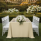 90"x156" Rectangular Premium Polyester Tablecloth (Square Corners) - Ivory