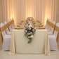 90"x156" Rectangular Premium Polyester Tablecloth (Square Corners) - Ivory