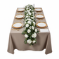 490"x156" Rectangular Oblong Premium Polyester Tablecloth - Taupe top view