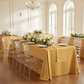 90"x156" Rectangular Satin Tablecloth - Bright Gold.
