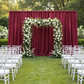 Accordion Crinkle Taffeta 10ft H x 54" W Drape/Backdrop Panel - Burgundy