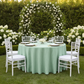 Accordion Crinkle Taffeta 120" Round Tablecloth - Mint Green