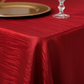 Accordion Crinkle Taffeta 90"x132" Rectangular Tablecloth - Red detail