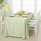 Accordion Crinkle Taffeta 90"x132" Rectangular Tablecloth - Sage Green