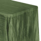 Accordion Crinkle Taffeta 90"x132" Rectangular Tablecloth Willow Green close up