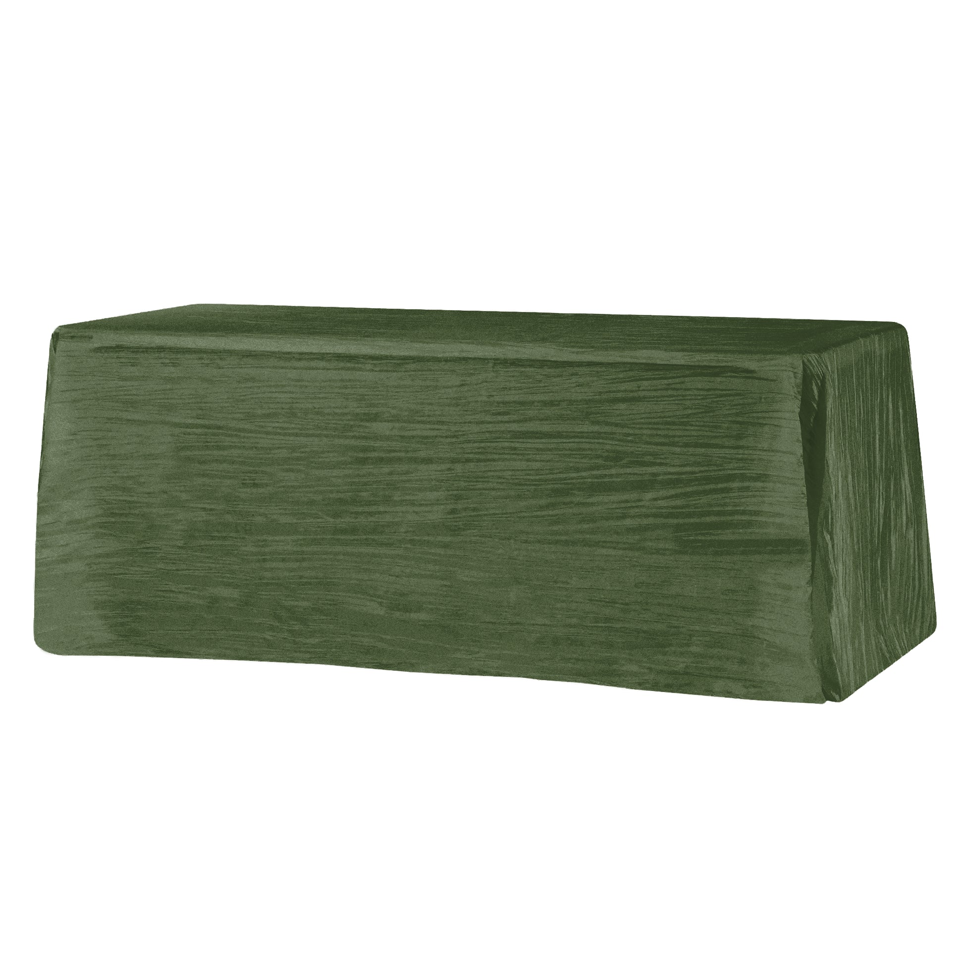 Accordion Crinkle Taffeta 90"x132" Rectangular Tablecloth Willow Green front view