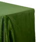 Accordion crinkle taffeta rectangular tablecloth willow green angled view
