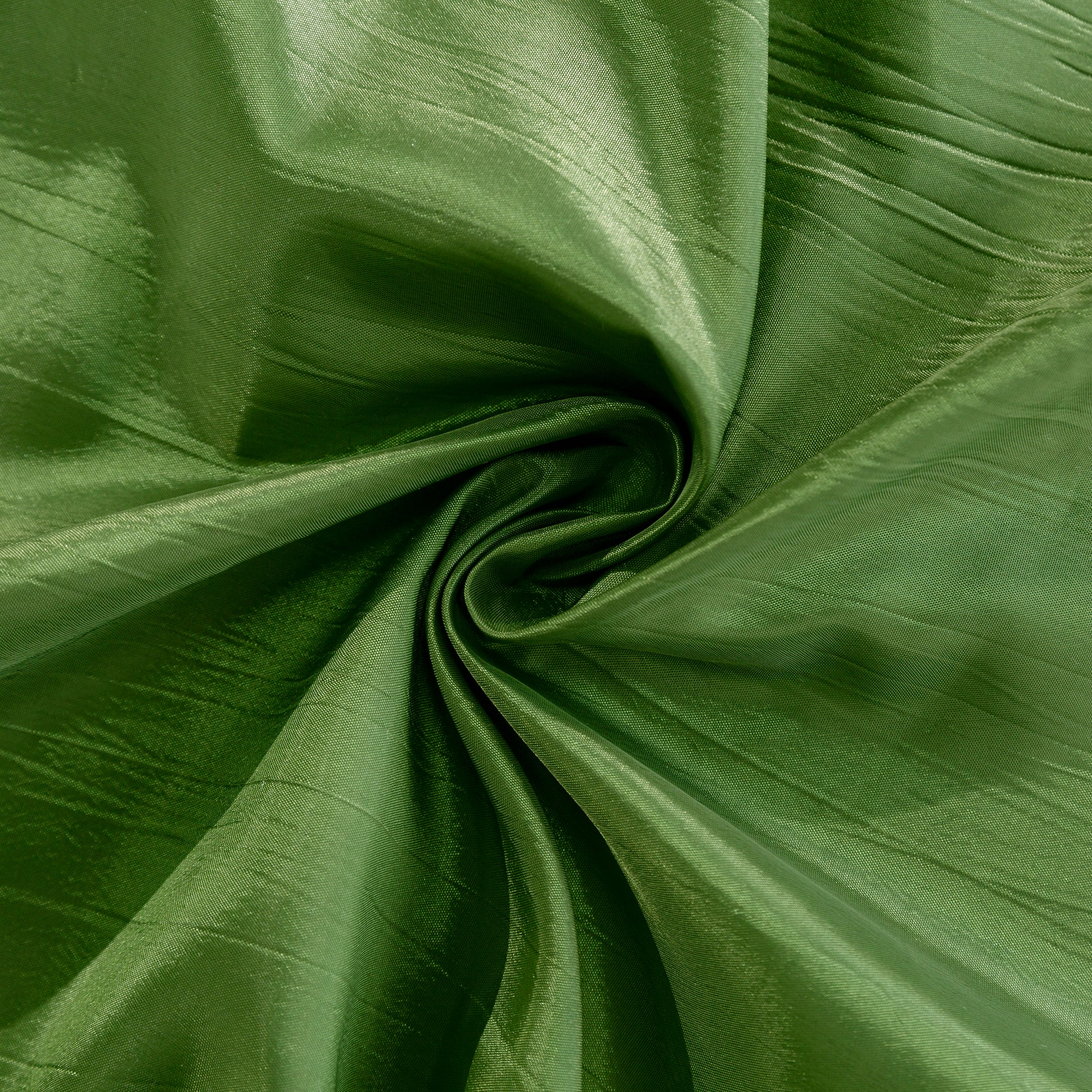Accordion crinkle taffeta rectangular tablecloth willow green fabric