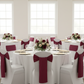 Accordion Crinkle Taffeta Chair Sash 7"x108" - Burgundy