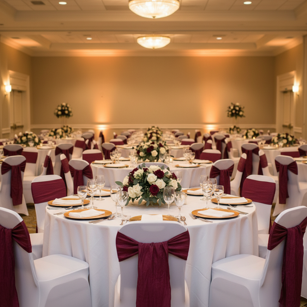 Accordion Crinkle Taffeta Chair Sash 7