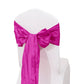 Accordion Crinkle Taffeta Chair Sash Fuchsia