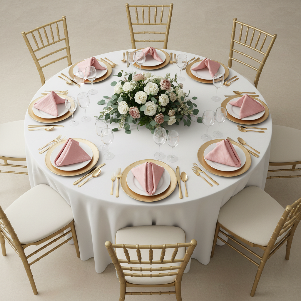 Accordion Crinkle Taffeta Napkin 20"x20" - Dusty Rose/Mauve