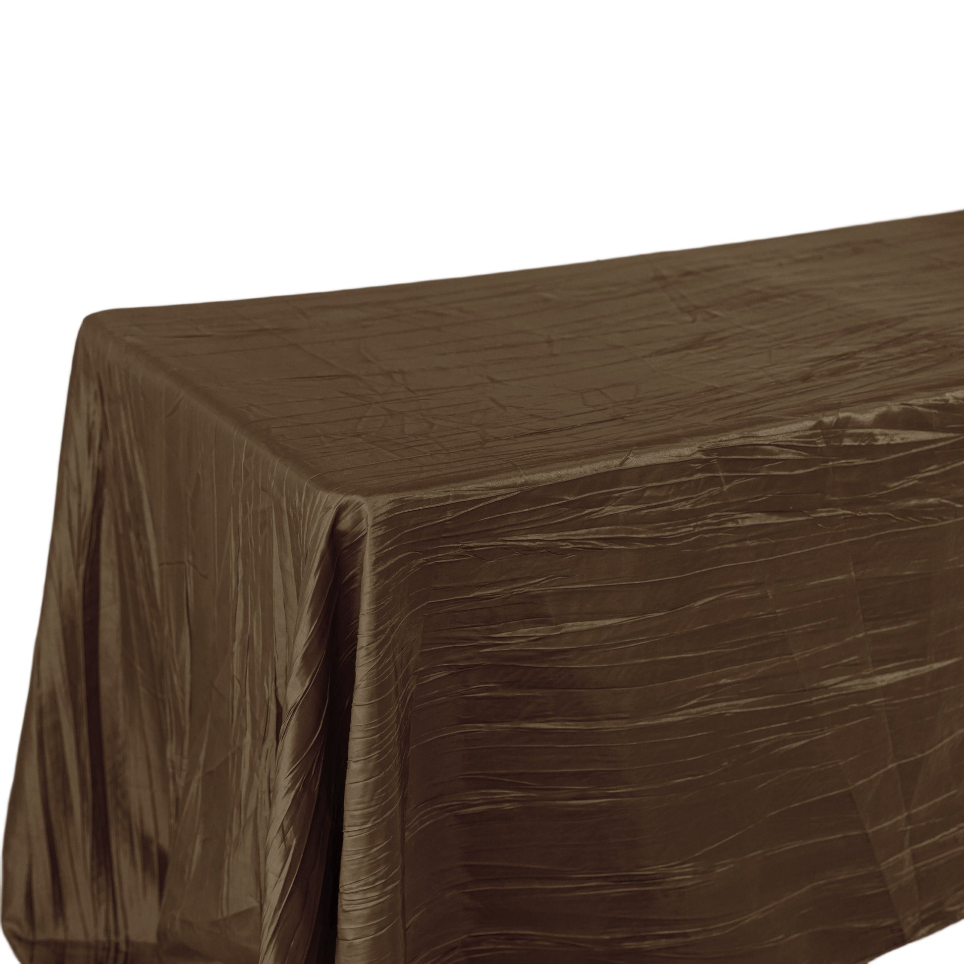 Accordion Crinkle Taffeta Rectangular Tablecloth  end view