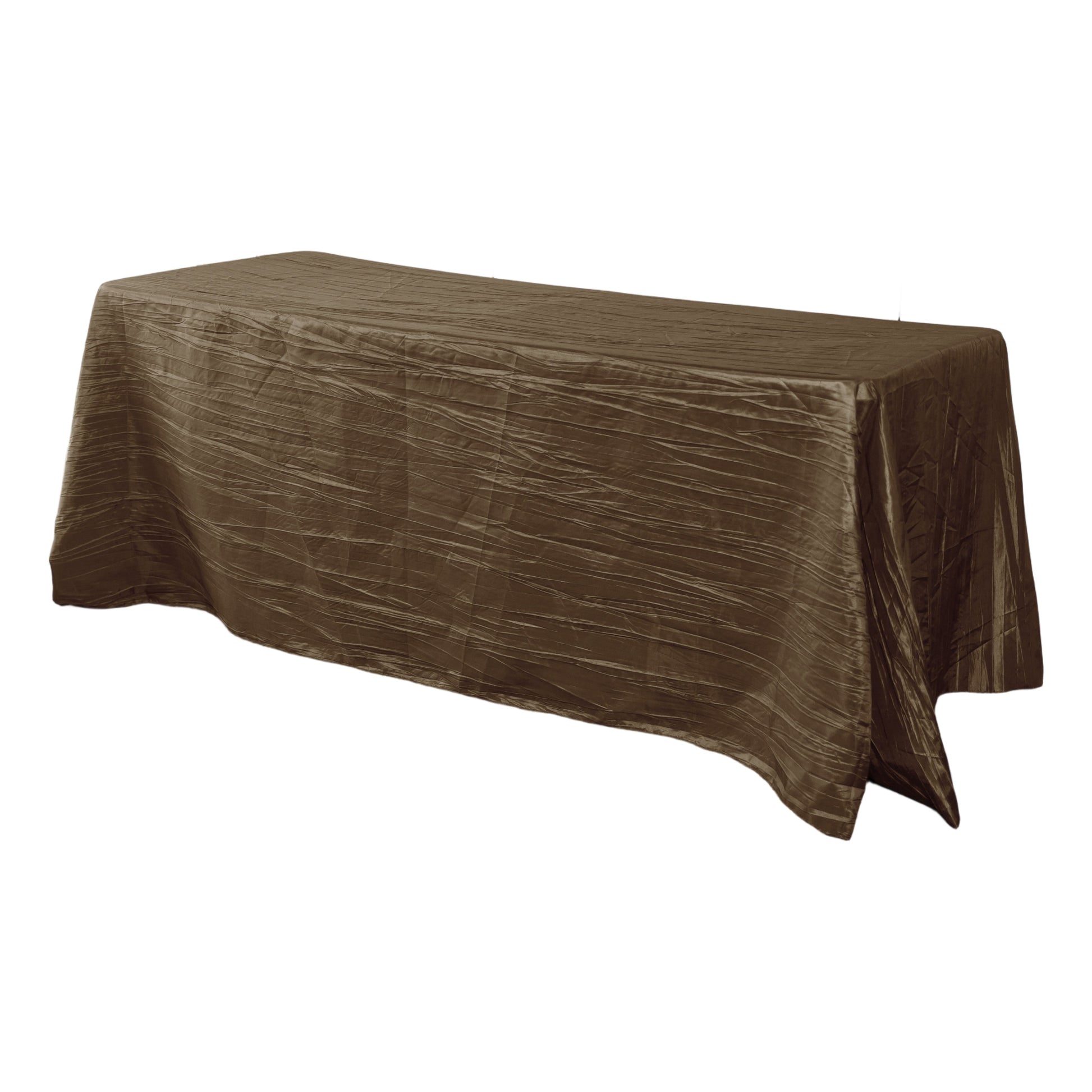 Accordion Crinkle Taffeta Rectangular Tablecloth angled view
