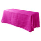 Accordion Crinkle Taffeta Rectangular Tablecloth Fuchsia angled view