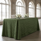 Accordion Crinkle Taffeta Rectangular Tablecloth Willow Green - Bridal Table
