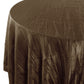Accordion Crinkle Taffeta Round Tablecloth Chocolate close up