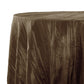 Accordion Crinkle Taffeta Round Tablecloth Chocolate close up