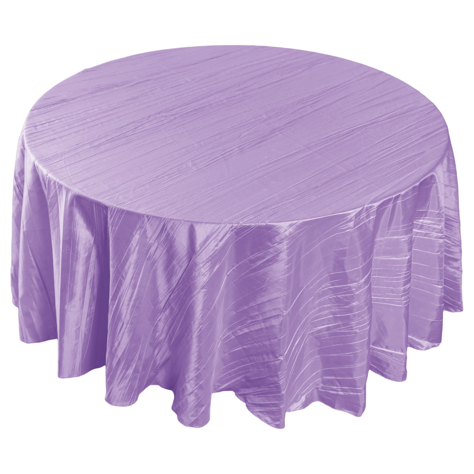 birds eye view Accordion Crinkle Taffeta Round Tablecloth Lavender