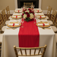 Accordion Crinkle Taffeta Table Runner - Red
