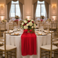 Accordion Crinkle Taffeta Table Runner - Red