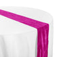 Accordion Crinkle Taffeta Table Runner Fuchsia angled view