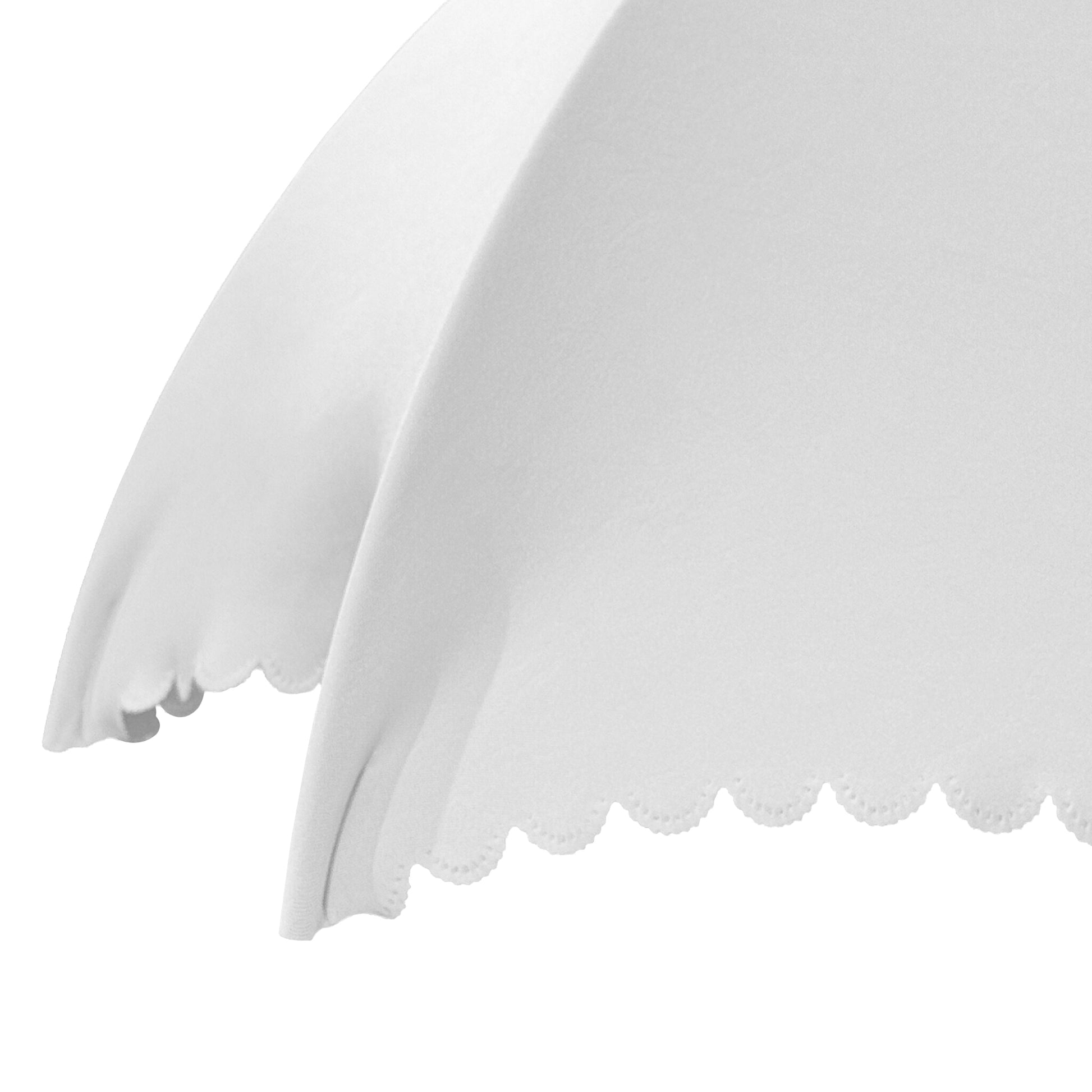 Adjustable Umbrella Centerpiece Stand with White Cover scallop edge finish