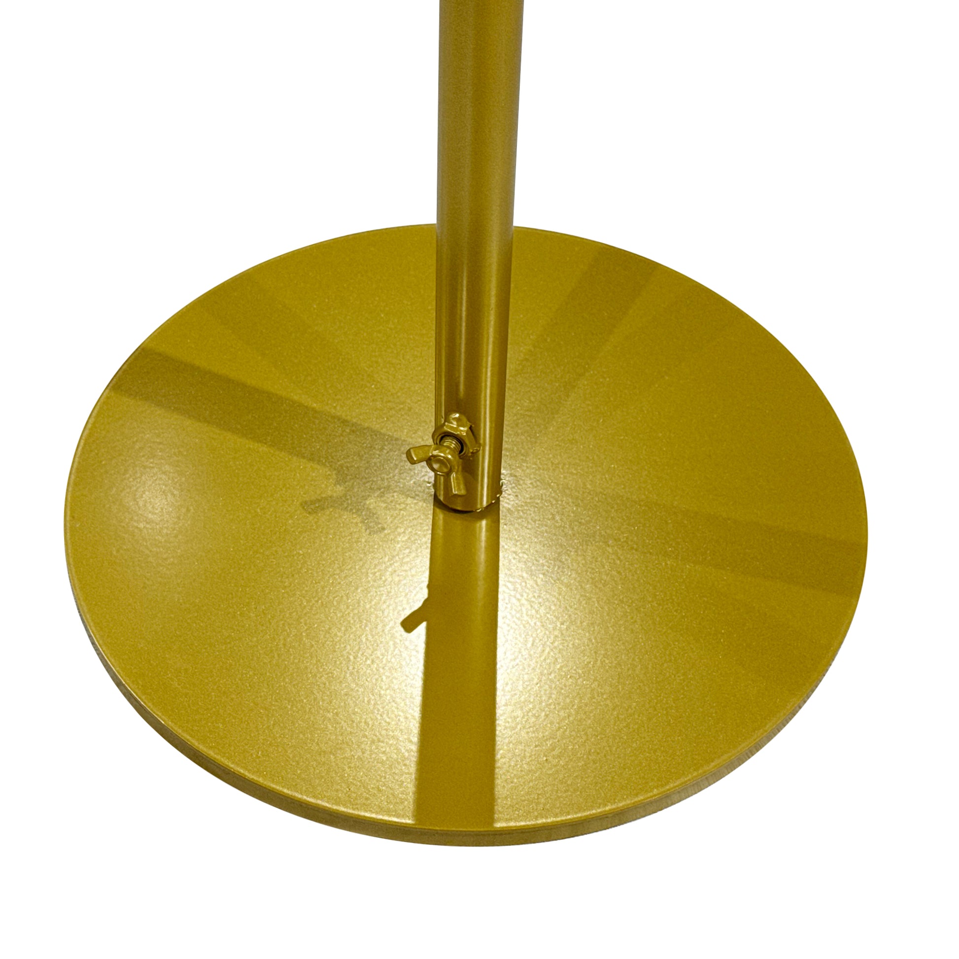 Adjustable Umbrella Centerpiece Stand with White Cover base close up