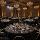 corporate anniversary employee party with Alpine Acrylic Charger Plate - Black trim