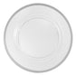 Alpine Acrylic Charger Plate - Silver Trim - CV Linens