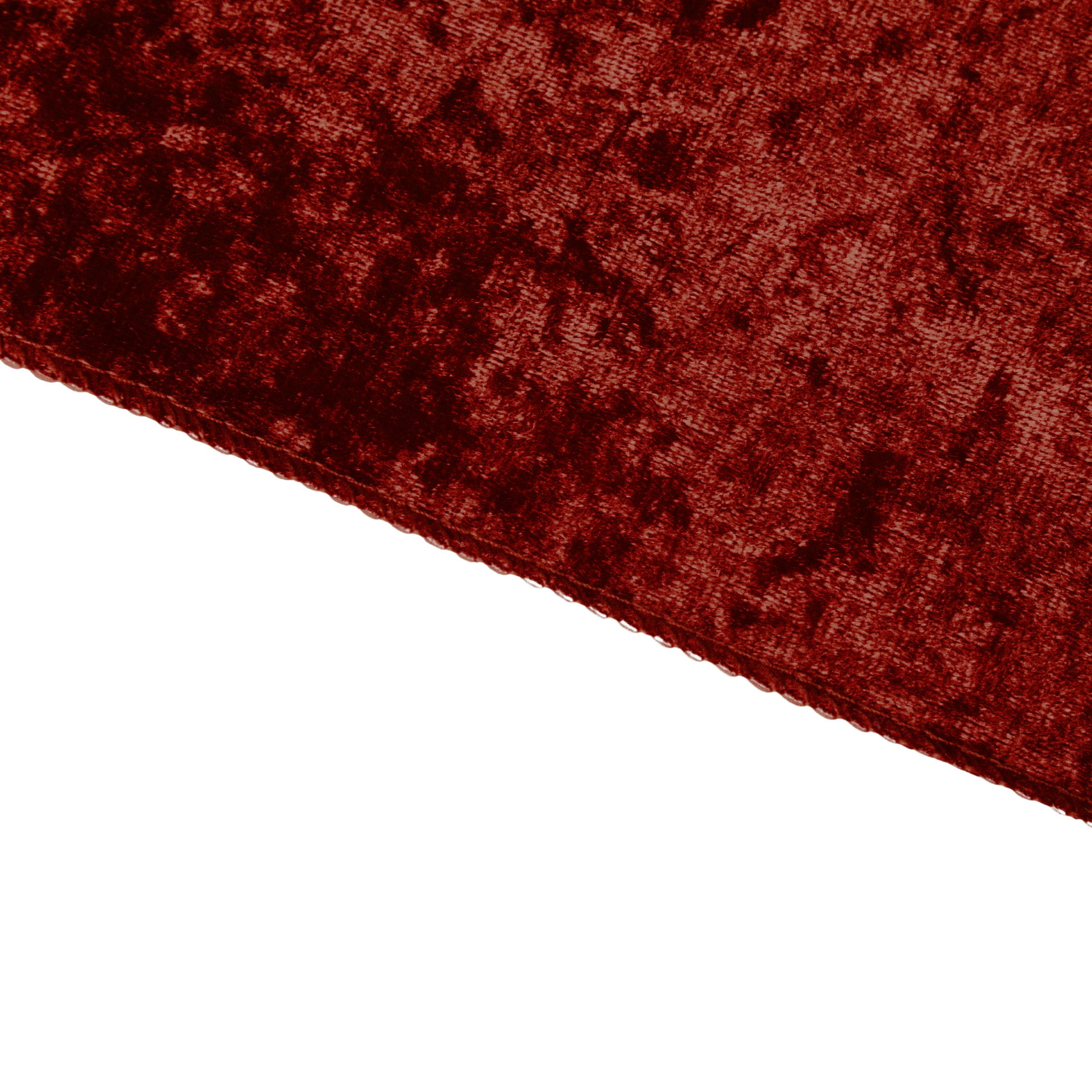 Velvet apple red table runner serged edge finish