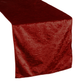 Velvet apple red table runner angled view